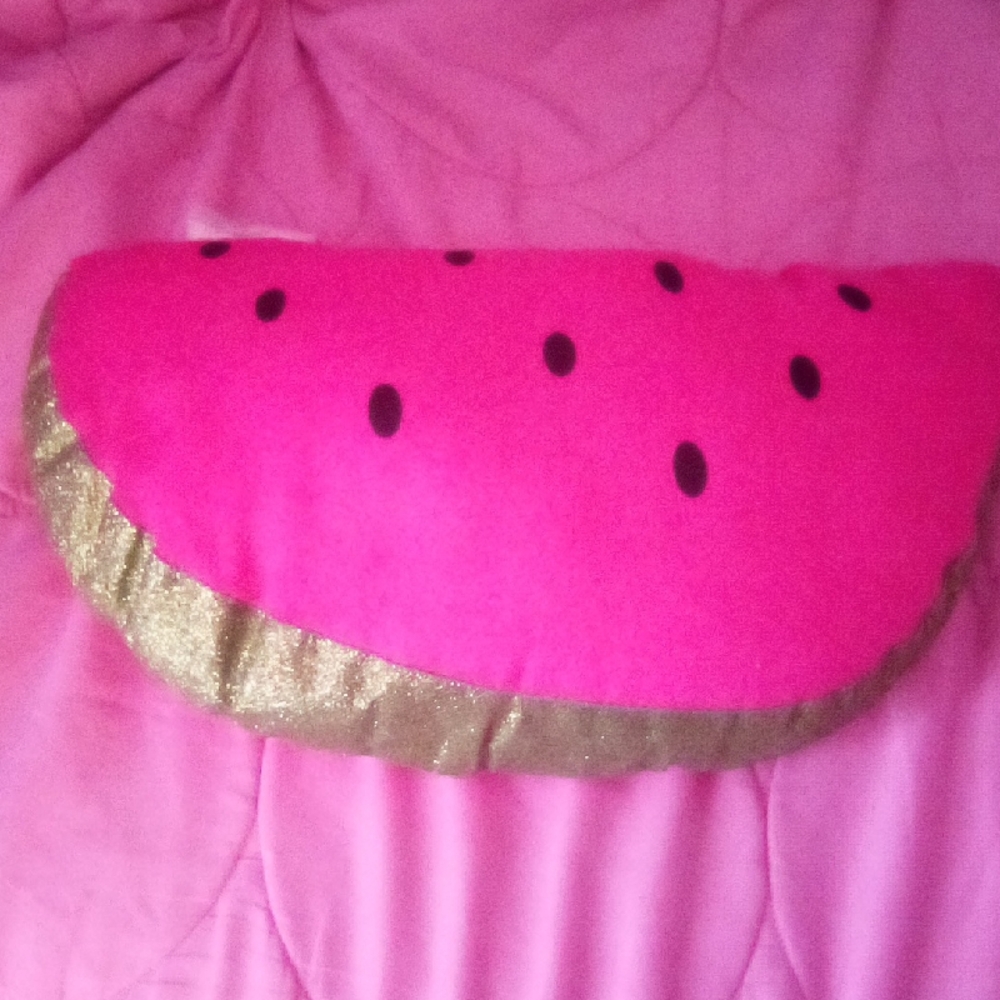 Pink Watermelon Slice Pillow